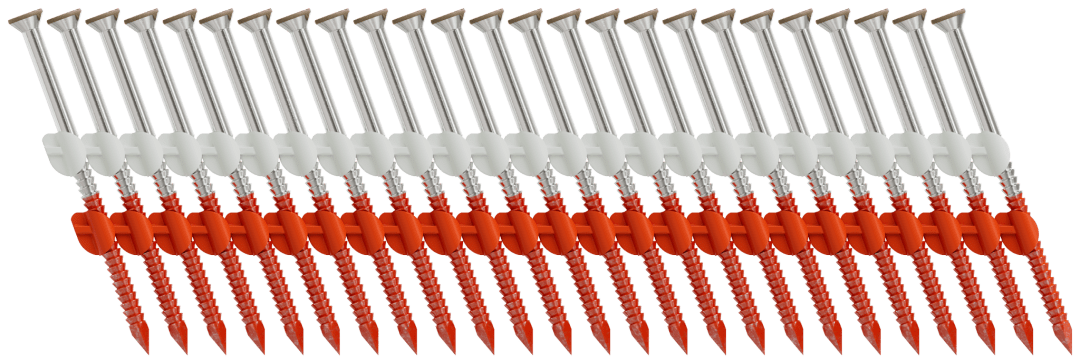 Simpson Strong-Tie S11A237KJT 20–22° Plastic Strip, Casing Head, Ring-Shank Nail — 2-3/8 in. x 11 ga. Tan (1000-Qty)