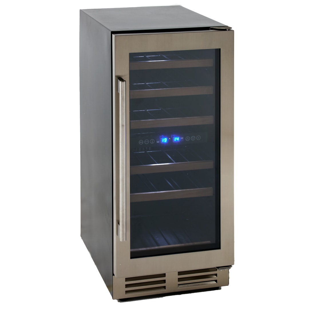 WCF282E3SD - Avanti 28 Bottle Designer Series Dual-Zone Wine Cooler, Stainles Steel
