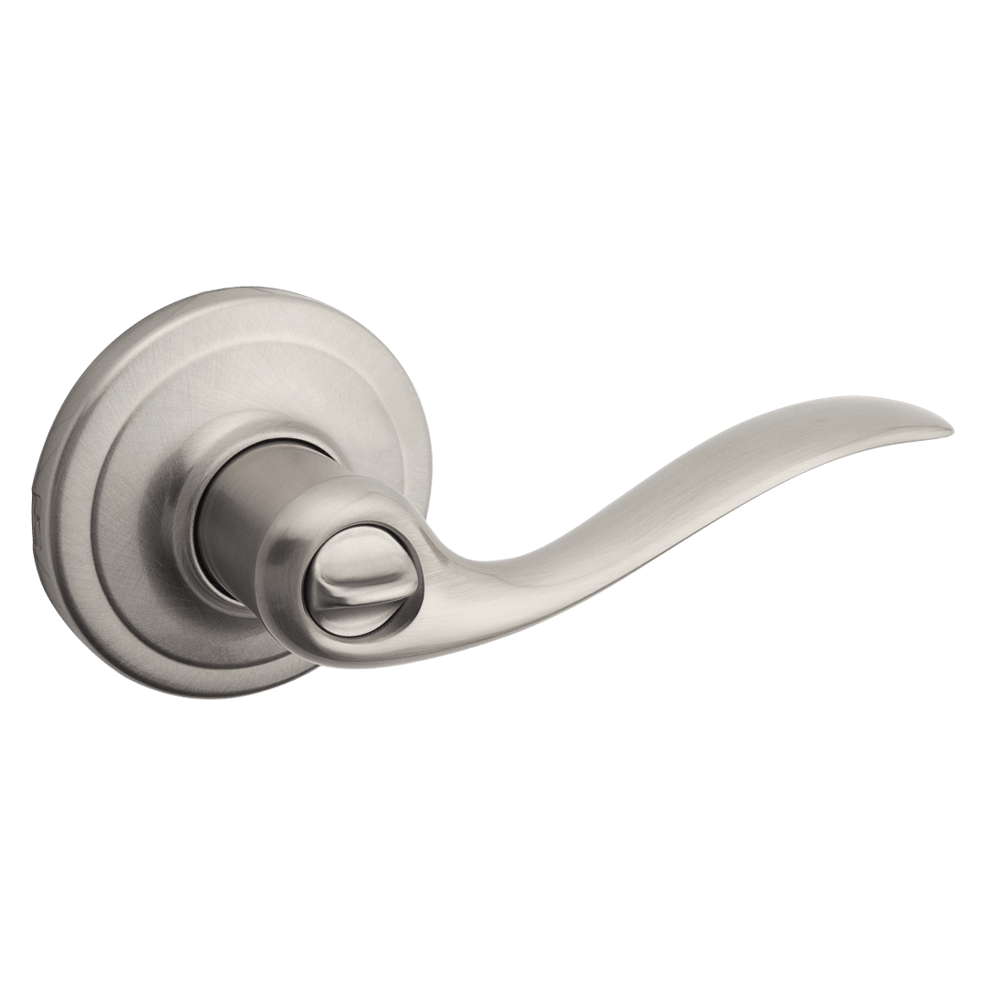 Toluca Bed/Bath Lever in Satin Nickel