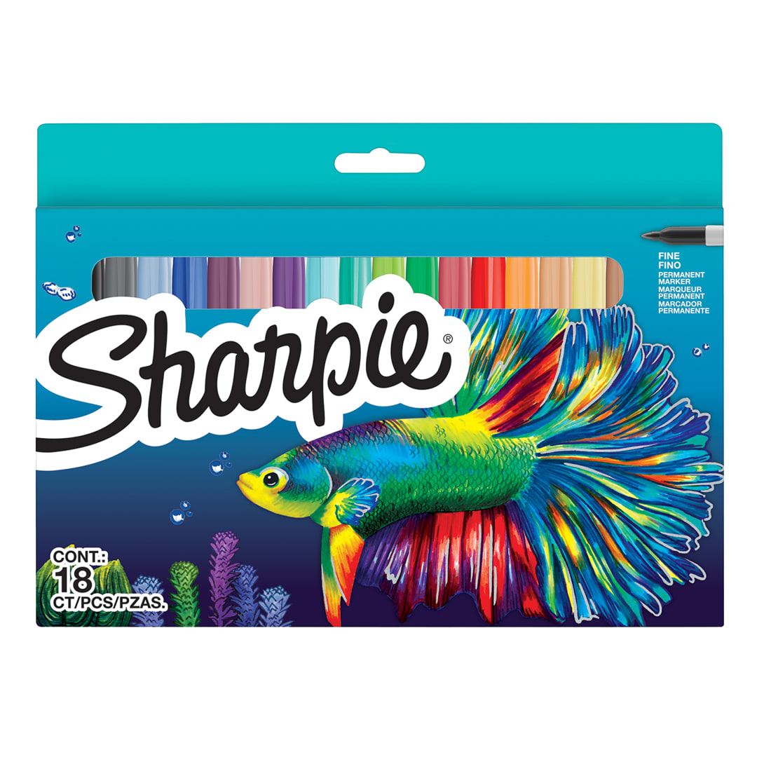Sharpie Permanent Marker Set, Limited Edition Colour Assortment, Fine Point, 18 Count
