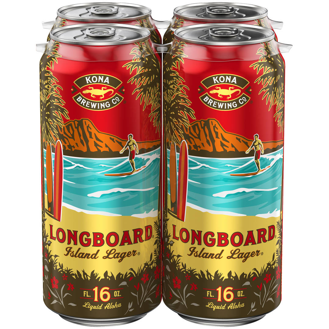 Kona® Longboard® Island Lager®, 4 Pack 16 fl. oz. Cans