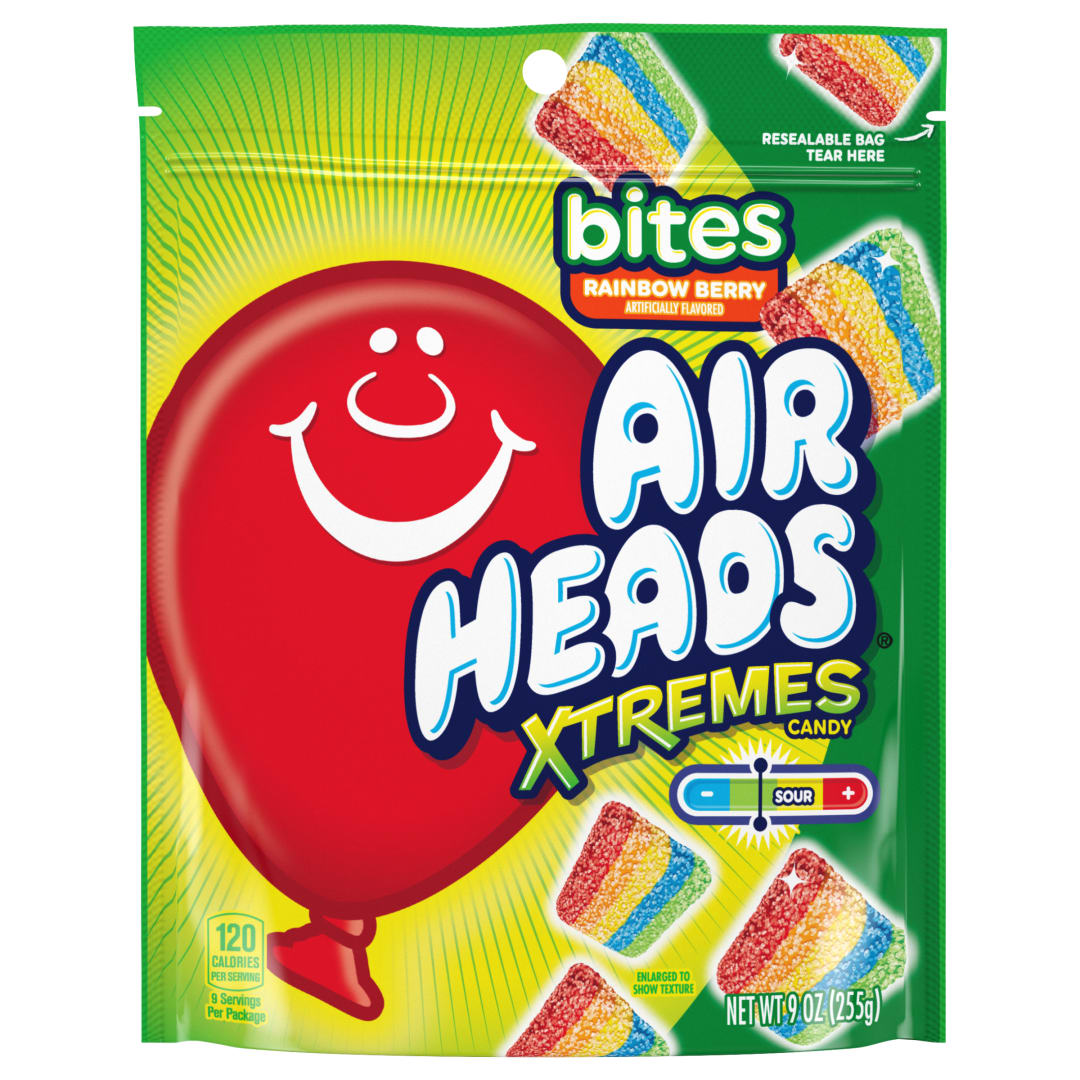 Airheads Xtremes Bites Rainbow Berry 9 oz Stand Up Bag