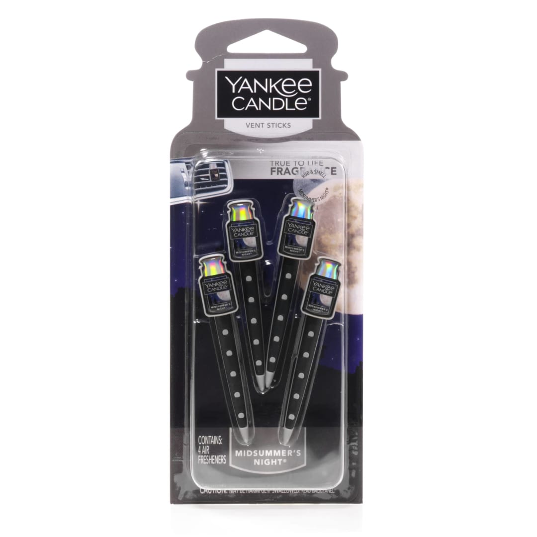 Yankee Candle® Car Air Fresheners Car Vent Stick MidSummer's Night® Scented Includes 4 Odor Neutralizing Sticks Each Lasts Up To 2 Weeks