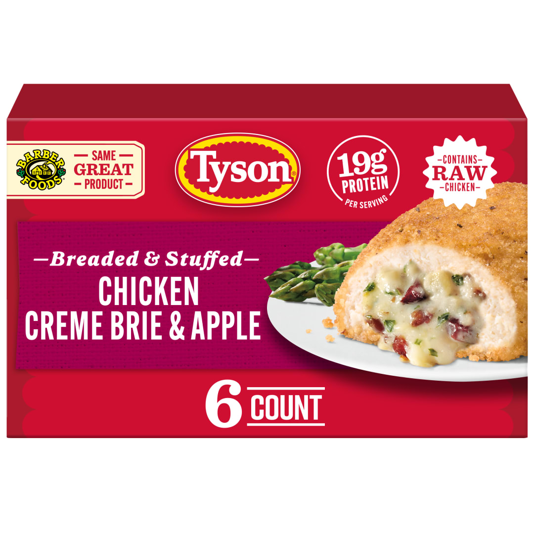 Tyson Frozen Stuffed Chicken Breasts Creme Brie Apple, 6 Count