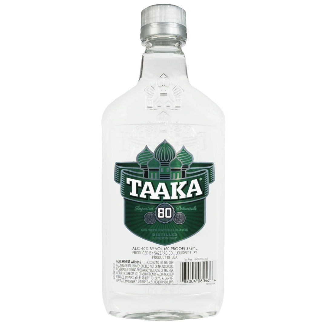 Taaka Extra Dry Distilled London Dry Gin 375ml 80 Proof