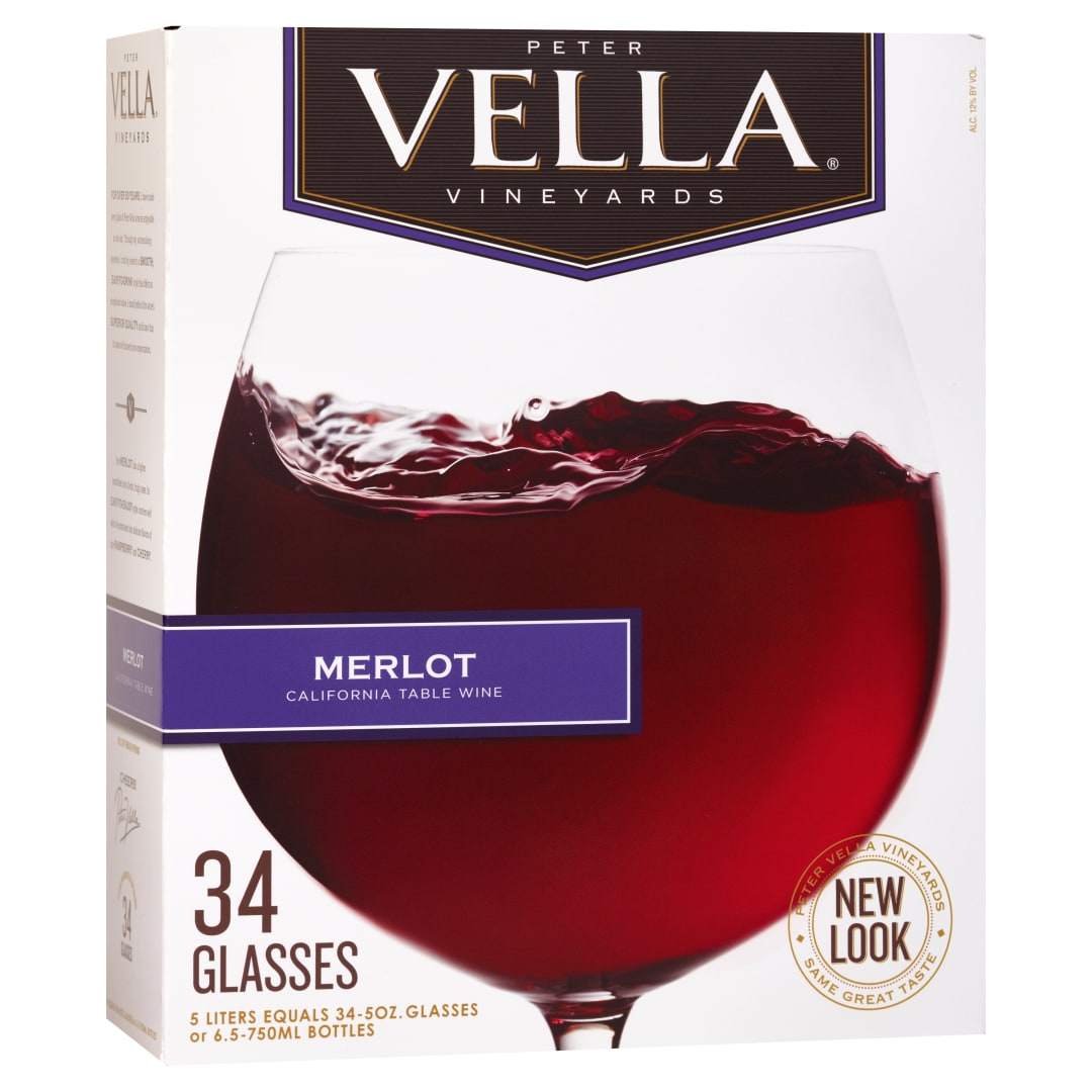 Peter Vella Merlot Red Wine 5L Box Wine
