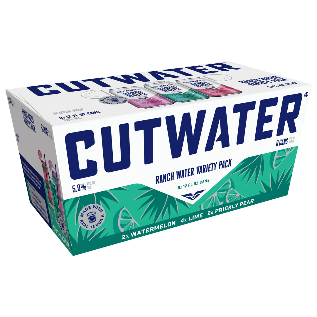 Cutwater Ranch Water Variety Rtd 8 Pack, 12 fl oz Cans