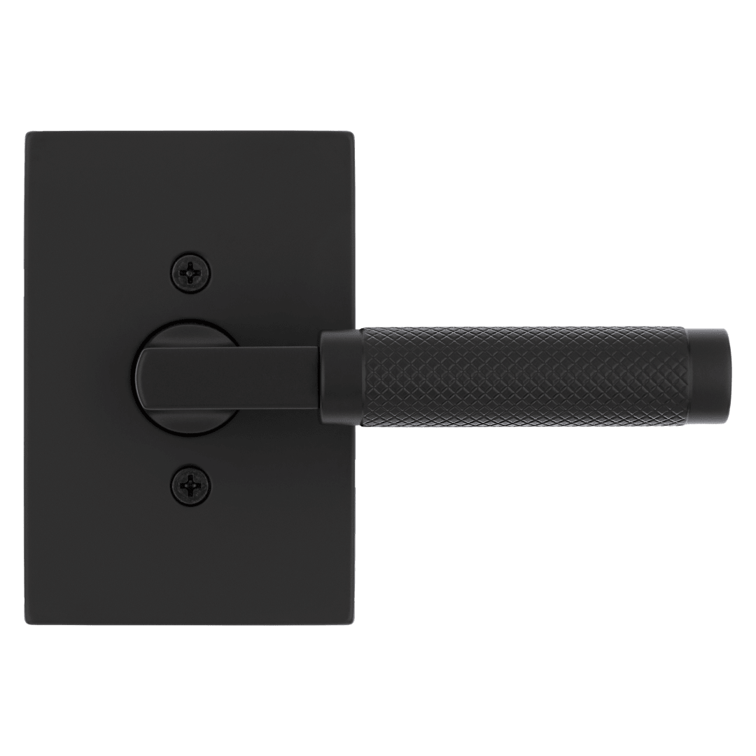 Prava Rectangular Dummy Lever in Matte Black with Microban Protection