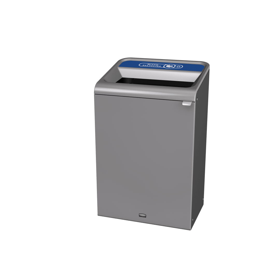 Rubbermaid Commercial Products Configure™ 33 Gal 1-Stream Mixed Recycling Trash Can, Grey Stenni