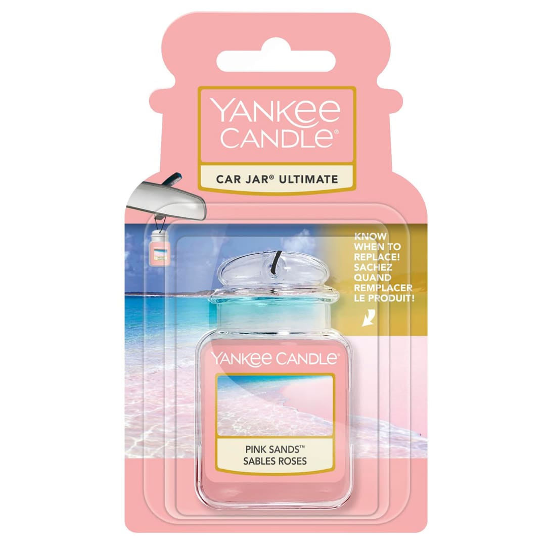 Yankee Candle® Car Jar Ultimate Scented Air Freshener | Pink Sands | Lasts up to 4 Weeks