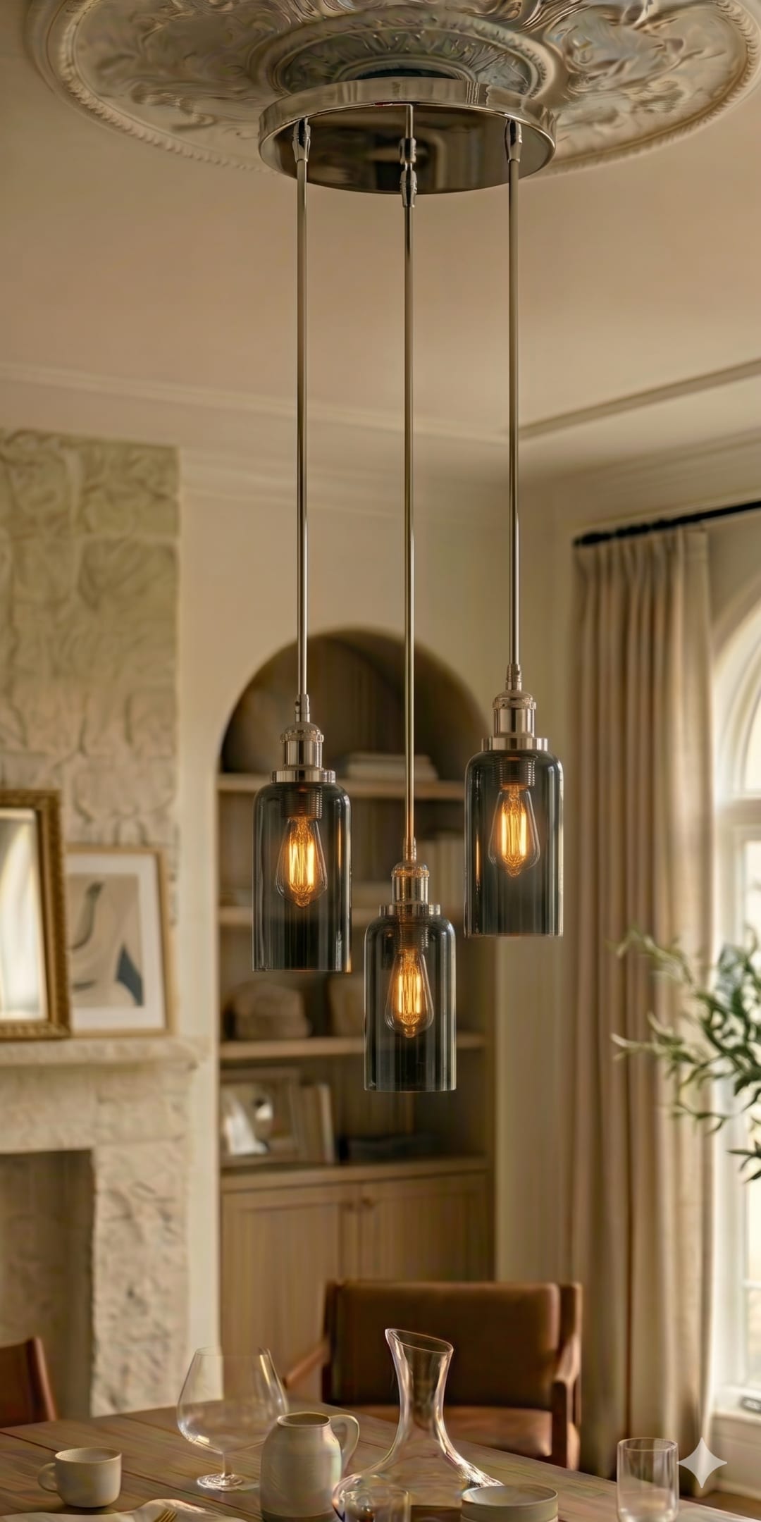 Glory Point - Polished Nickel - Multi Pendant