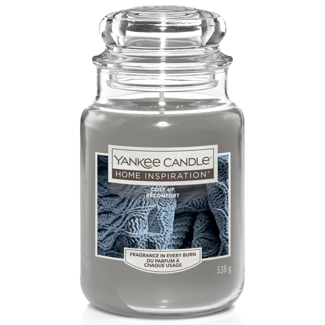 Yankee Candle® Home Inspiration Scented Candle | Cosy Up Large Jar Candle | Burn Time: up to 150 Hours