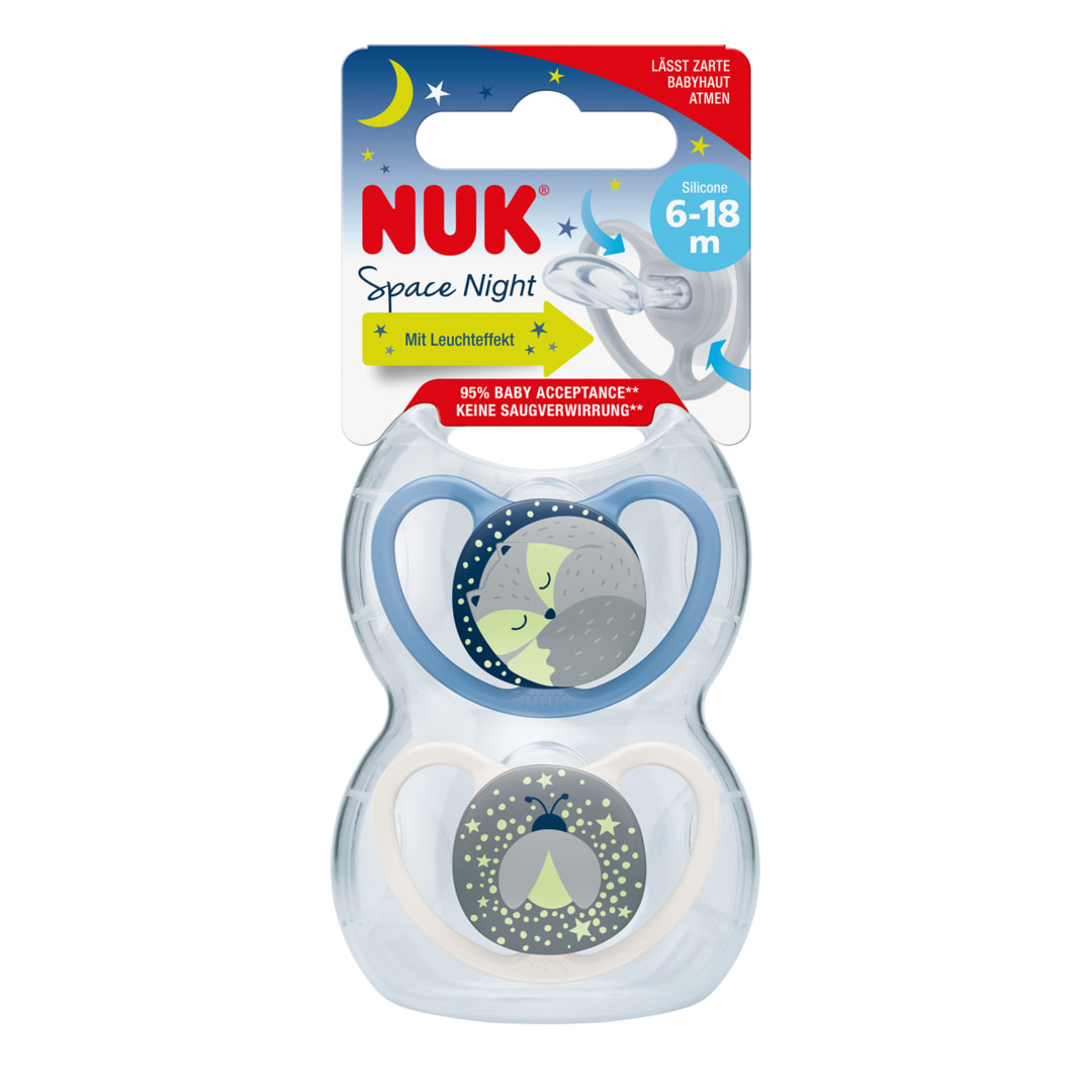 NUK PACIFIER SI INE S2 SPACE NIGHT 2/BOX