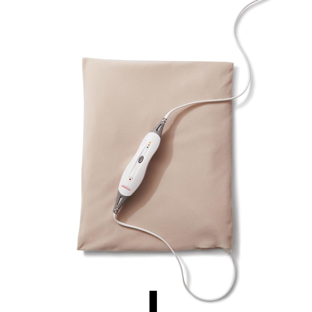 Sunbeam® Moist and Dry Heating Pad, 3-Heat Settings, Standard Size, Beige