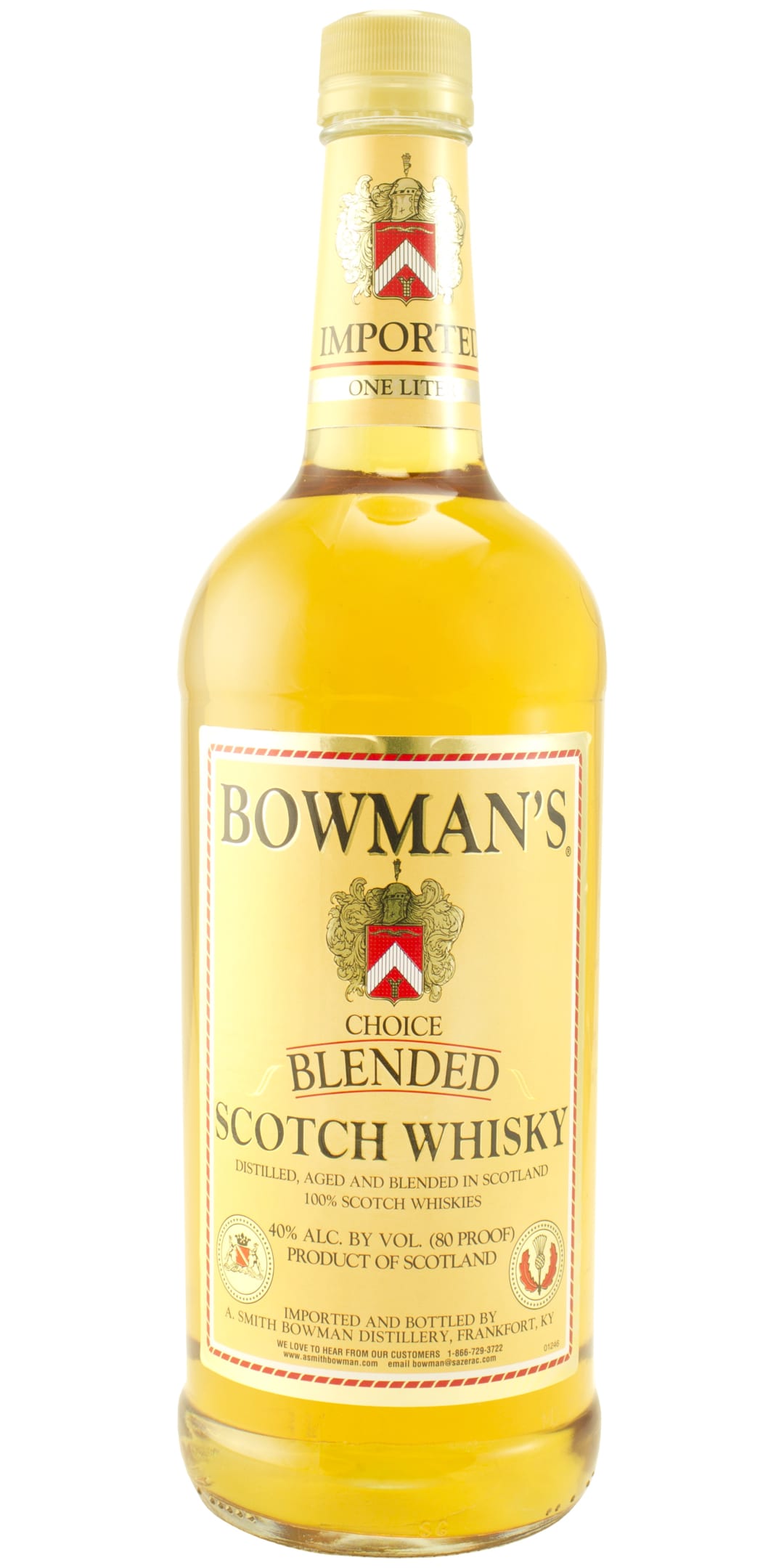 Bowman's Scotch Whisky 1l 80 Proof