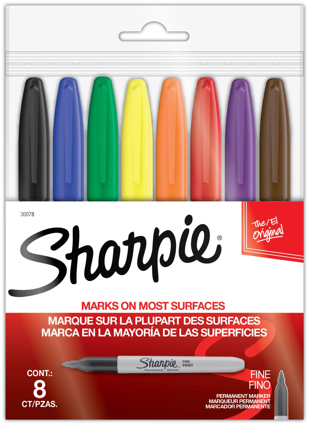 SHARPIE FINE 8 CLR SET