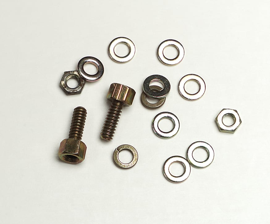 3M™ 3341-3, Jack Socket Schraubensatz, D Ribbon Verbinder, 2 Jack Sockets, 4 Unterlegscheiben, 2 Federringe, 2 Muttern