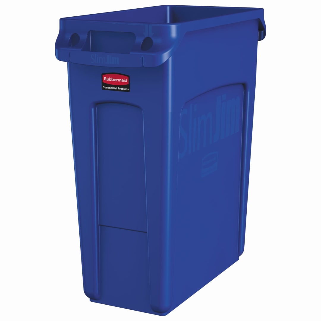Vented Slim Jim® 16 Gal Blue