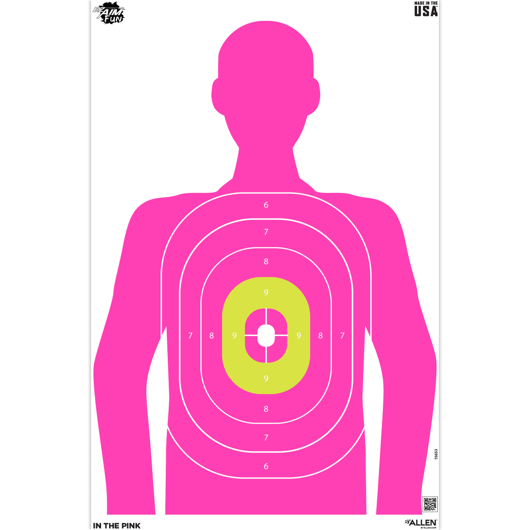 EZ Aim® Fun In The Pink Silhouette Paper Shooting Targets, 23”W x 35”H, 3-Pack, Multi