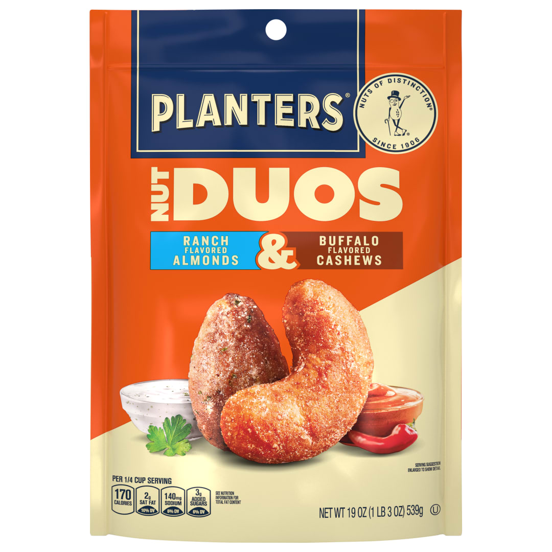 PLANTERS Buffalo Cashew and Ranch Almond 19z SUB
