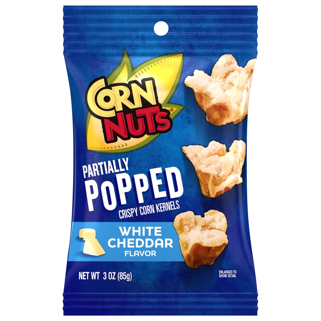 CORN NUTS Partially Popped White Cheddar 3 oz