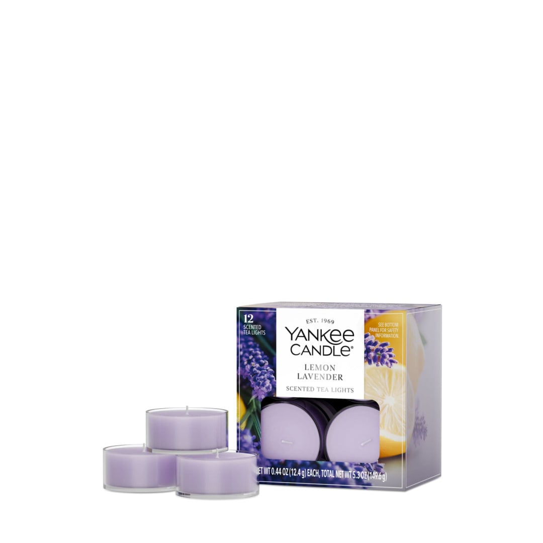 Yankee Candle Scented Tealight Candles, 12-Pack, Lemon Lavender Mini Candles