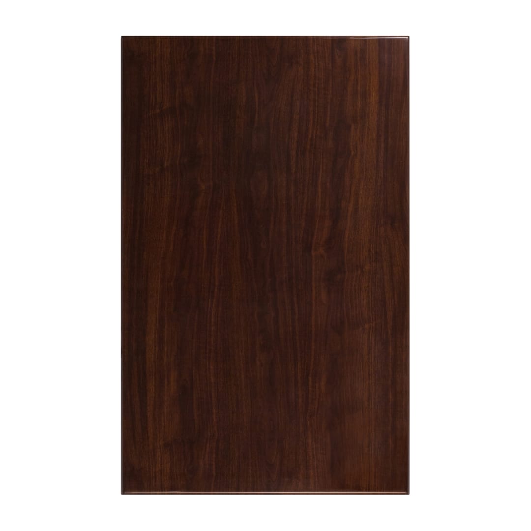 Glenbrook 30" x 48" Rectangular High-Gloss Walnut Resin Table Top with 2" Thick Edge