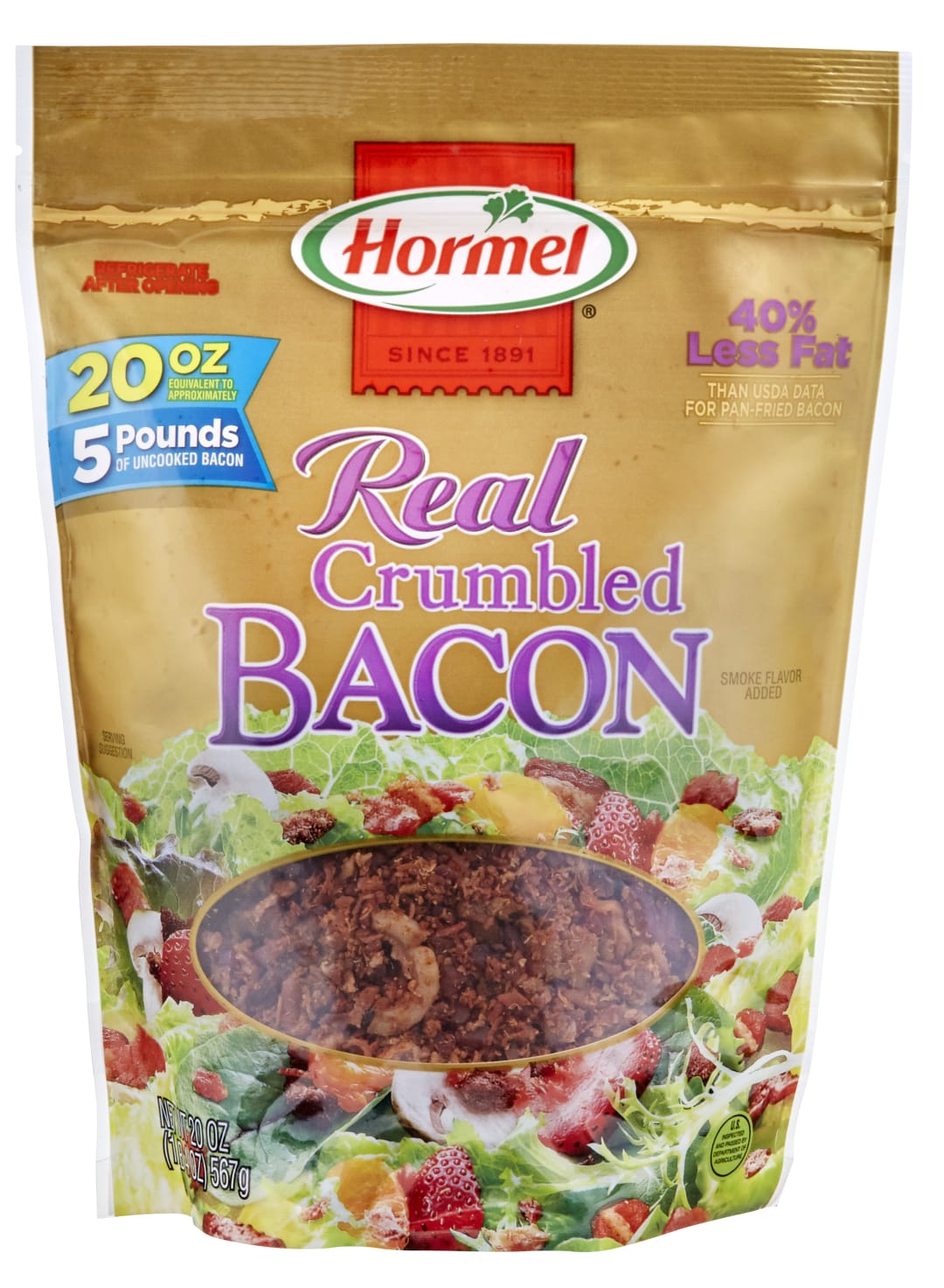 18 count 20oz bacon toppings display