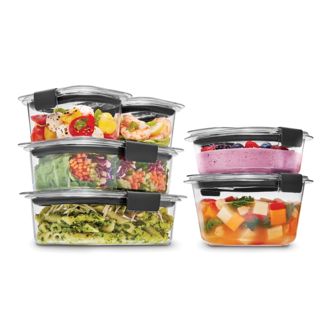 Rubbermaid  Brilliance® Round and Rectangular Leak Proof Food Storage Containers, 12 Piece Set