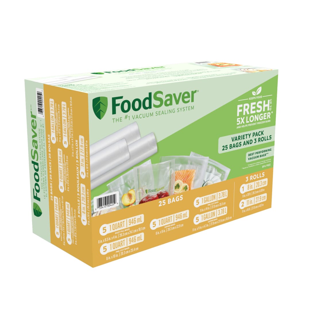 FoodSaver® Vacuum Seal Rolls and Vacuum Seal Bags Multipack, 28 Piece Set