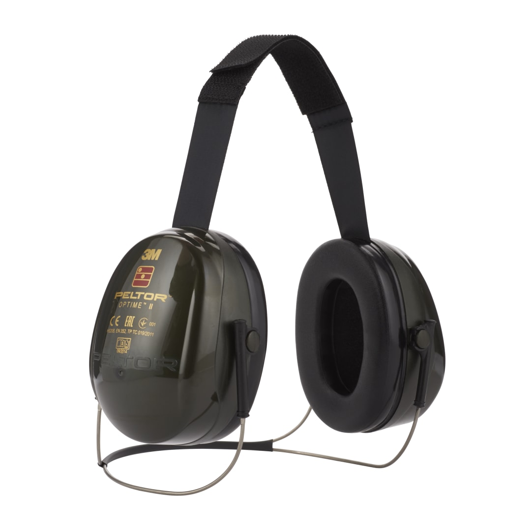3M™ PELTOR™ Optime™ II Manşonlu Kulaklıklar, Yeşil, Ense Bantlı, H520B-408-GQ