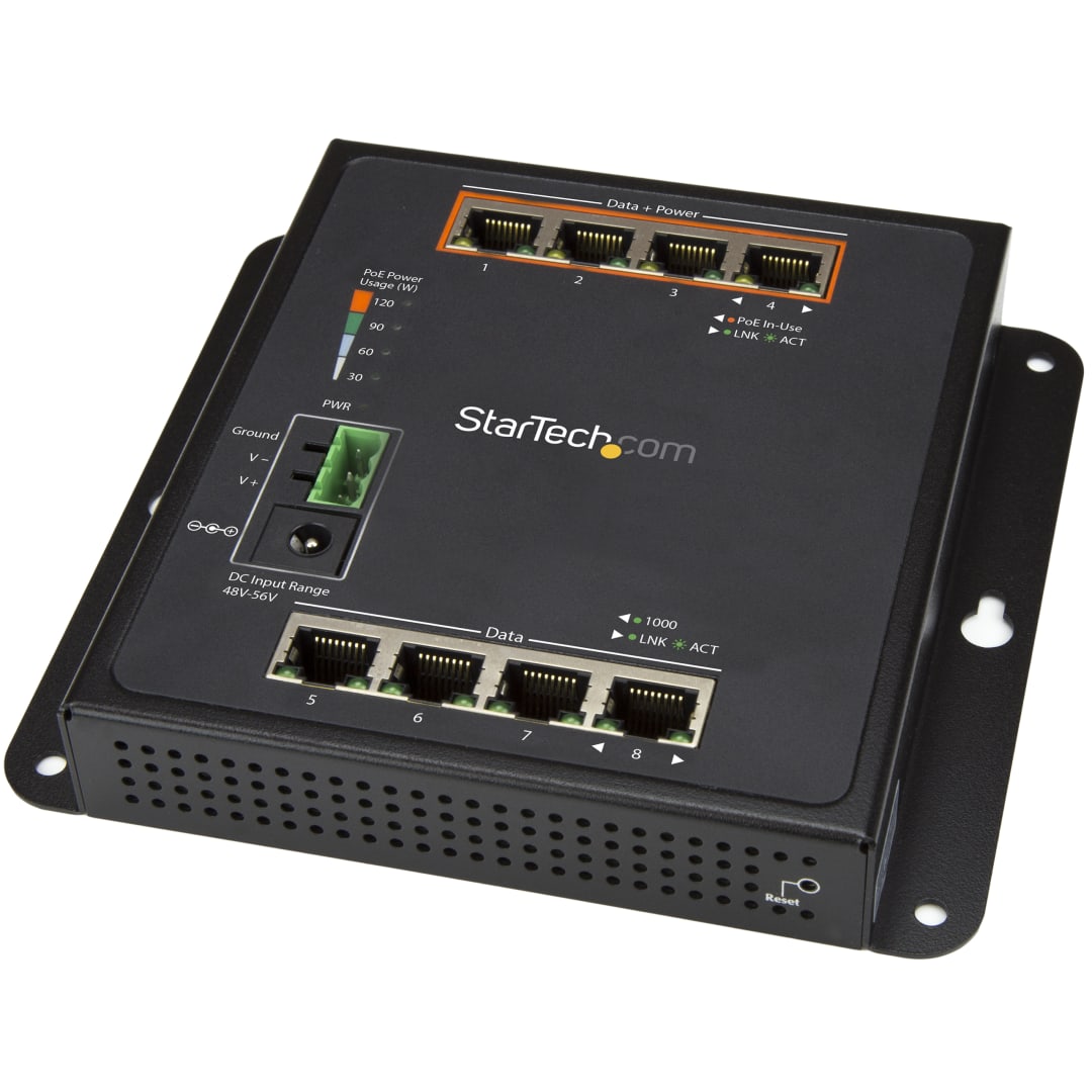 8 Port 4x PoE GbE Switch L2 Managed