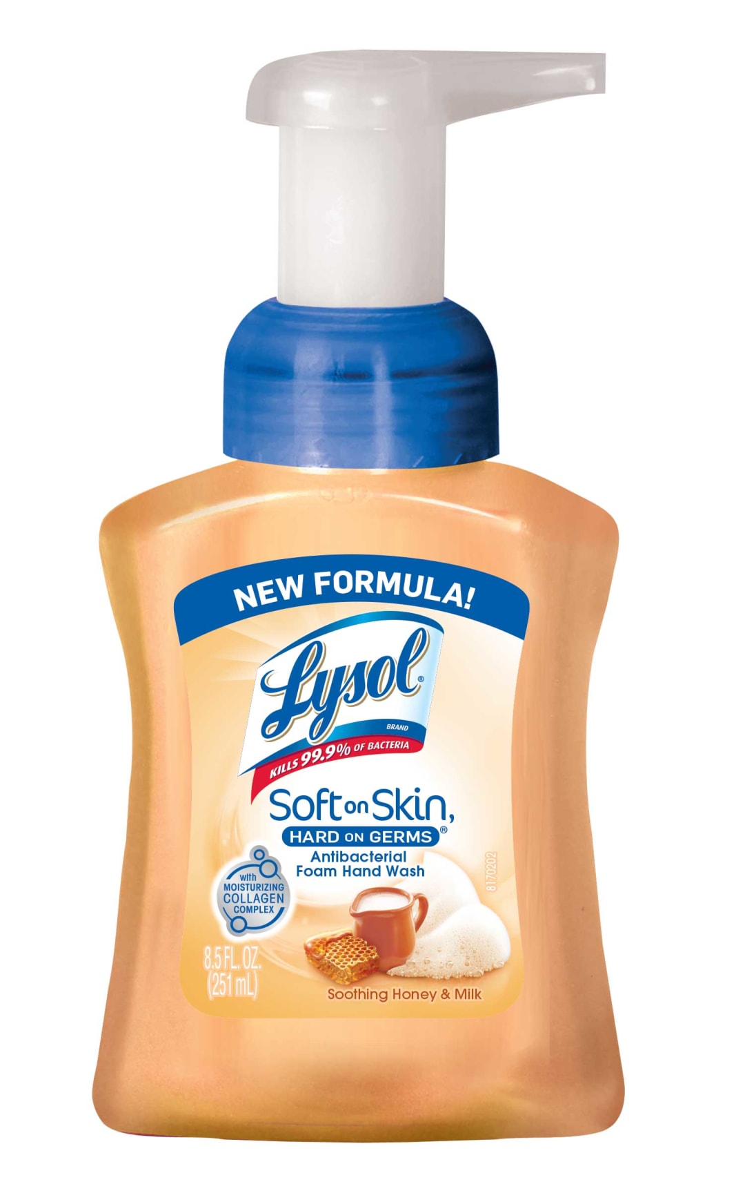 LYSOL® Touch Of Foam Foaming Hand Soap - Pump Soothing Honey & Milk 6/8.5 oz.