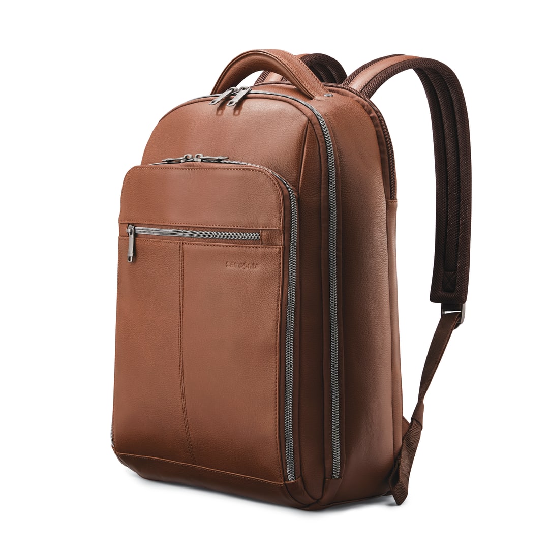 Sam Classic Leather Backpack - Cognac