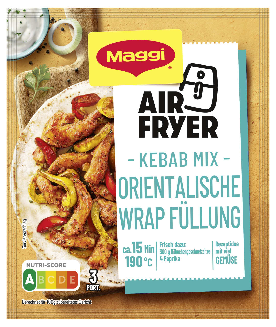 MAGGI FIX Air Fryer Orientalischer Mix Wrap Kebap 25g