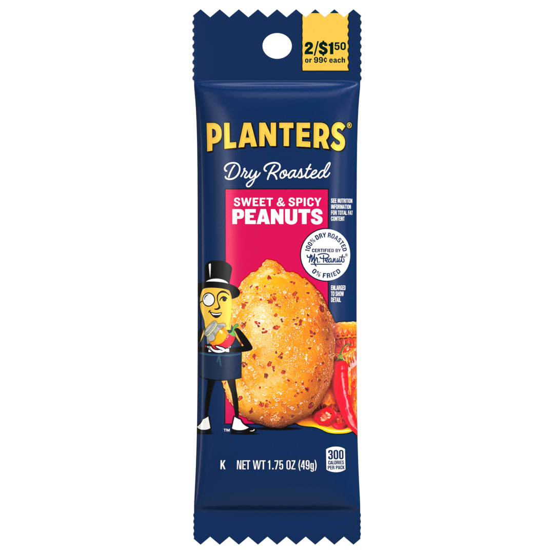 PLANTERS Sweet and Spicy Dry Roasted 108ct 1.75oz