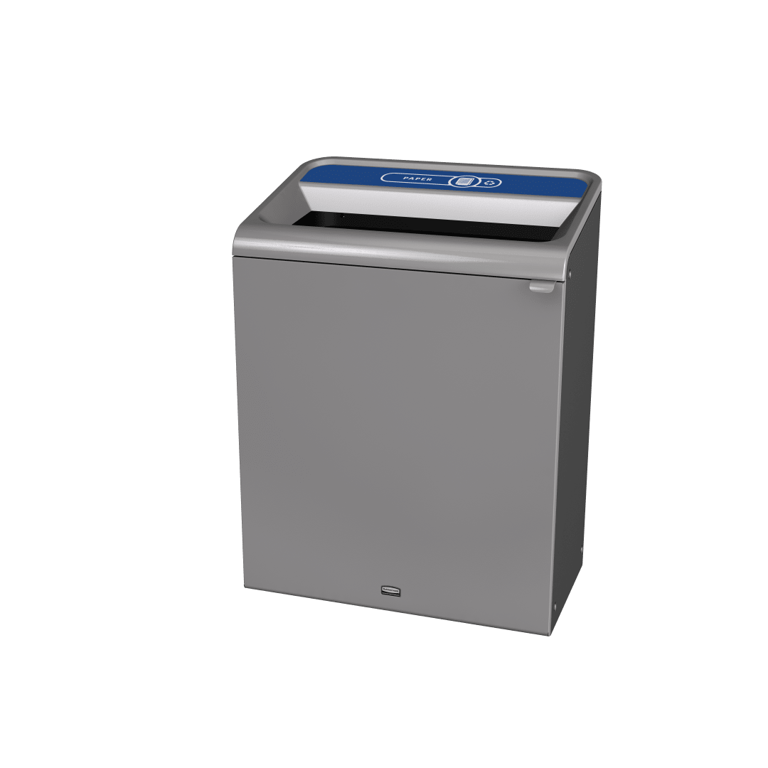 Rubbermaid Commercial Products Configure™ 45 Gal 1-Stream Paper Trash Can, Grey Stenni