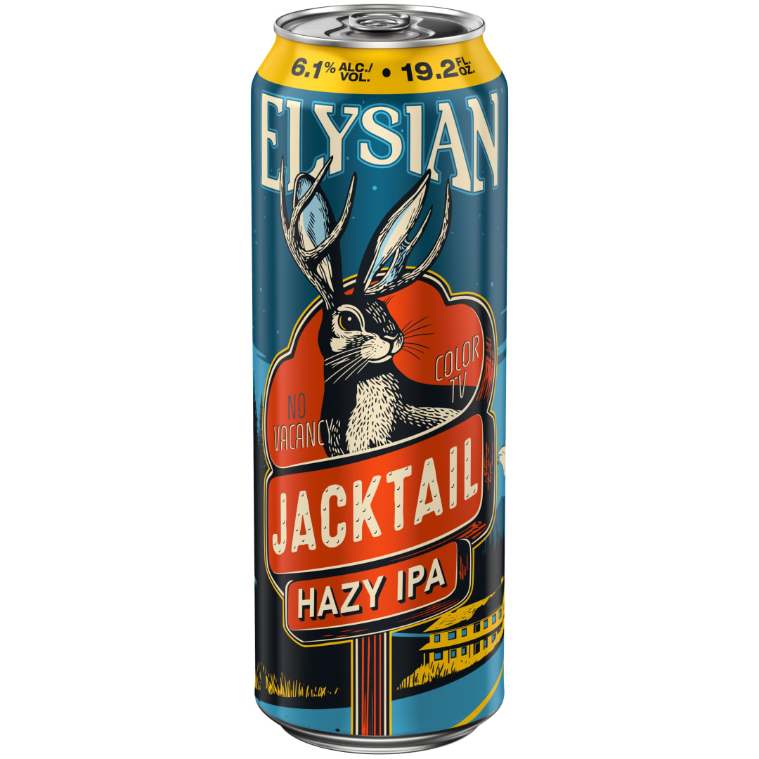 Elysian Jacktail Hazy IPA 19.2 oz Single CAN 6.1ABV - Plain Aluminum - Gloss Finish - Craft Direct - Revised UPC