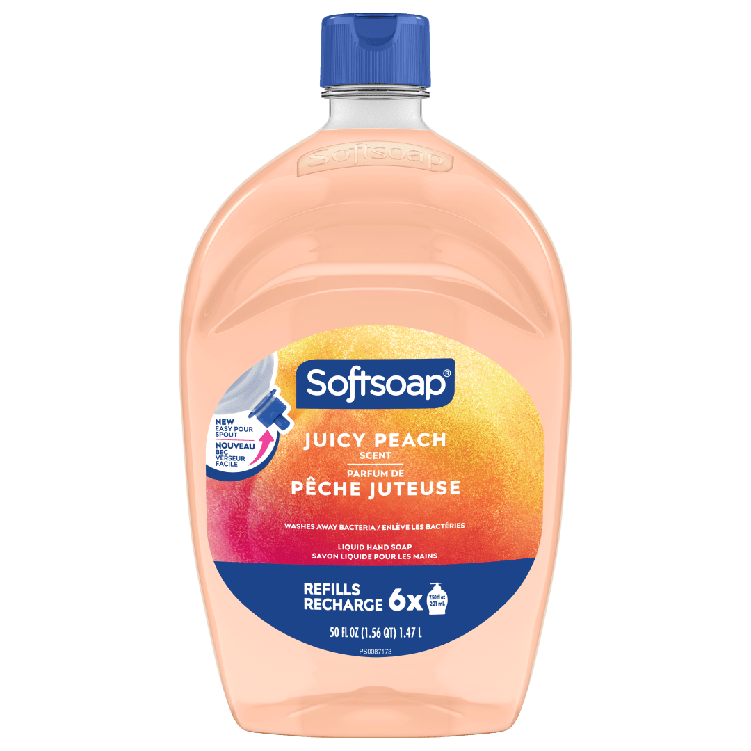 Softsoap Juicy Peach Scented, Liquid Hand Soap Refill, 1.47L