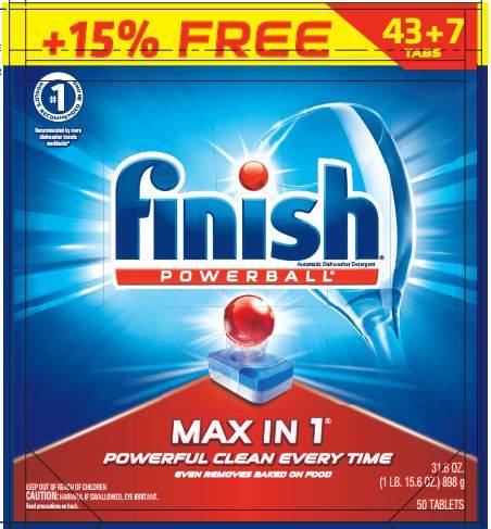 FINISH® POWERBALL® - Max in 1® Overfill 4/(43+7) ct.