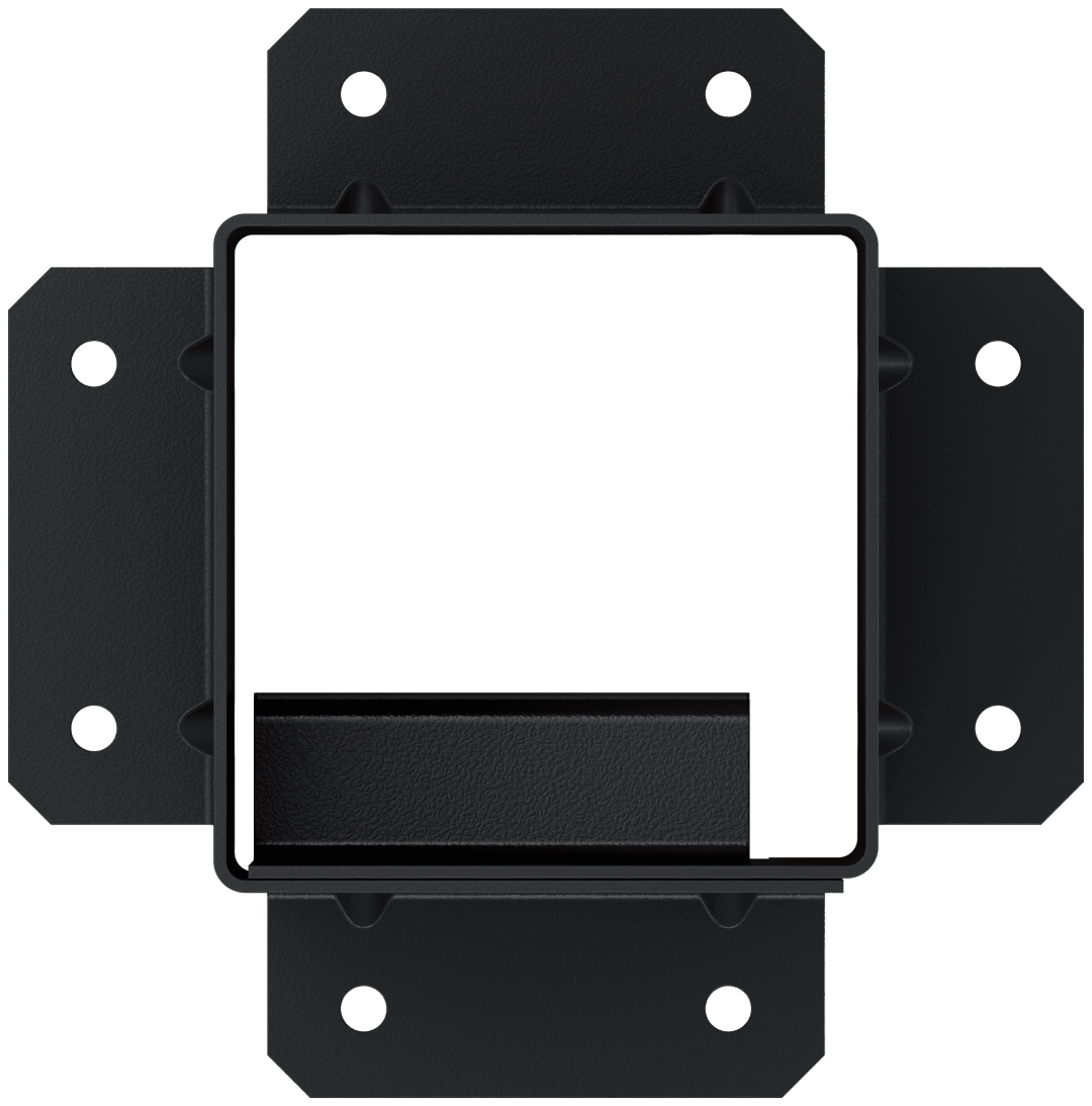 Simpson Strong-Tie SAGE-B44 Outdoor Accents® Sage System™ Black Powder-Coated Post Base for 4x4 (Pack of 6)
