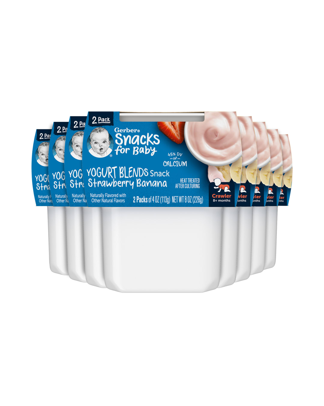 Gerber Stage 3 Baby Food, Strawberry Banana Yogurt Puree Tubs, Baby Puree, 16PK