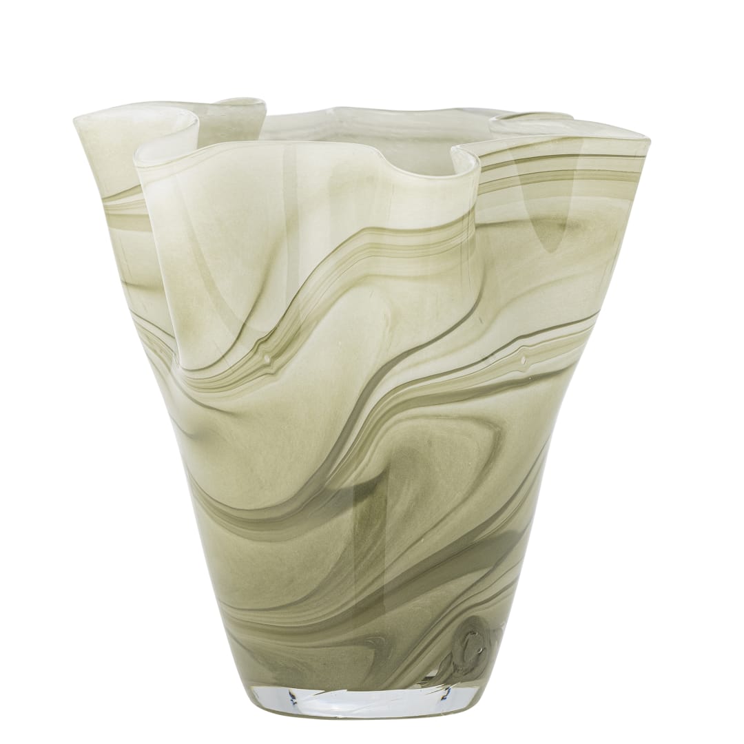 82072763 - Toryn Vase, Green, Glass STOCK: 121