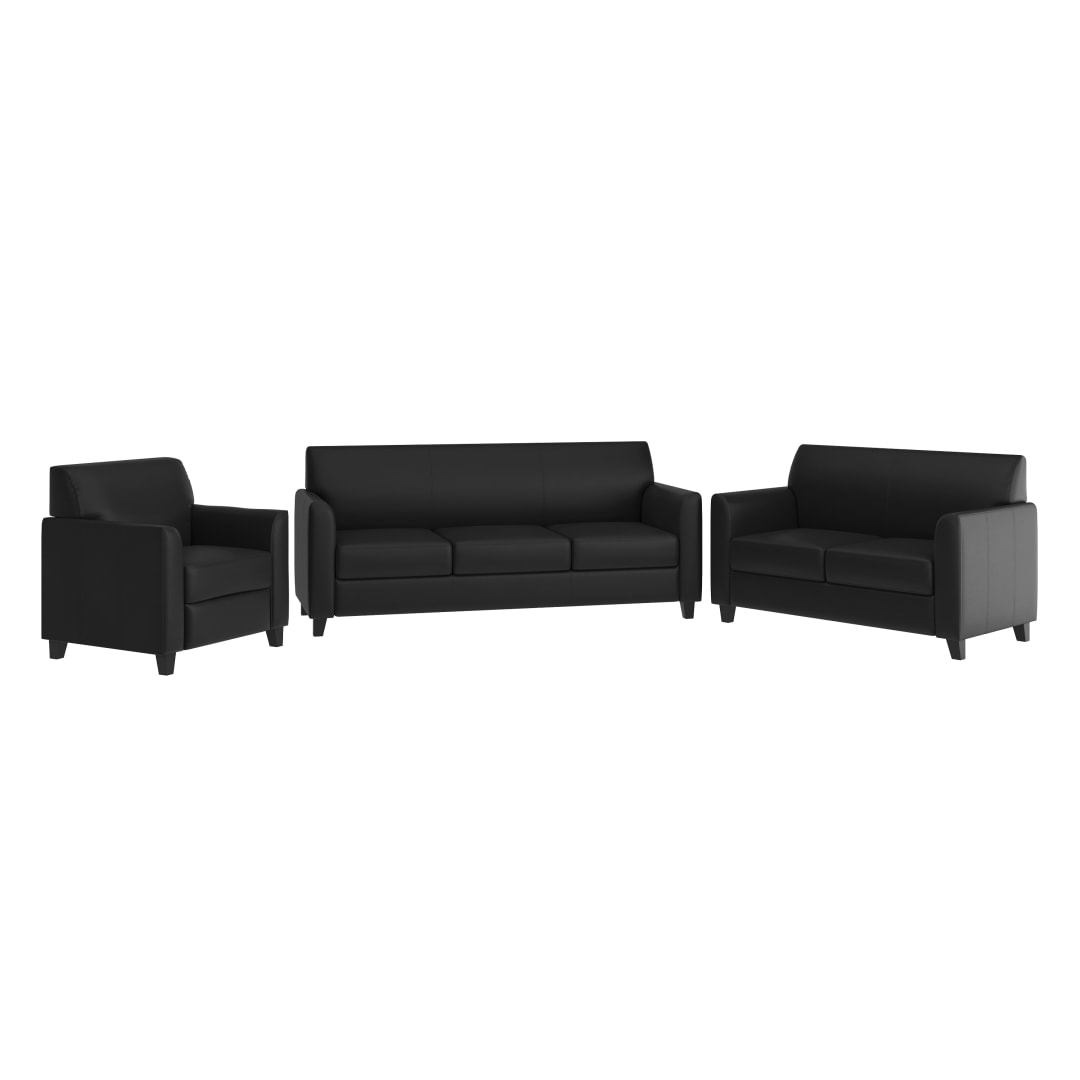 HERCULES Diplomat Series Reception Set in Black LeatherSoft