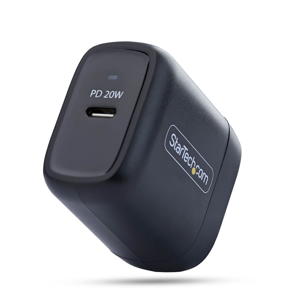 18~25W, Wall Charger, 1x USB-C, Black, NA
