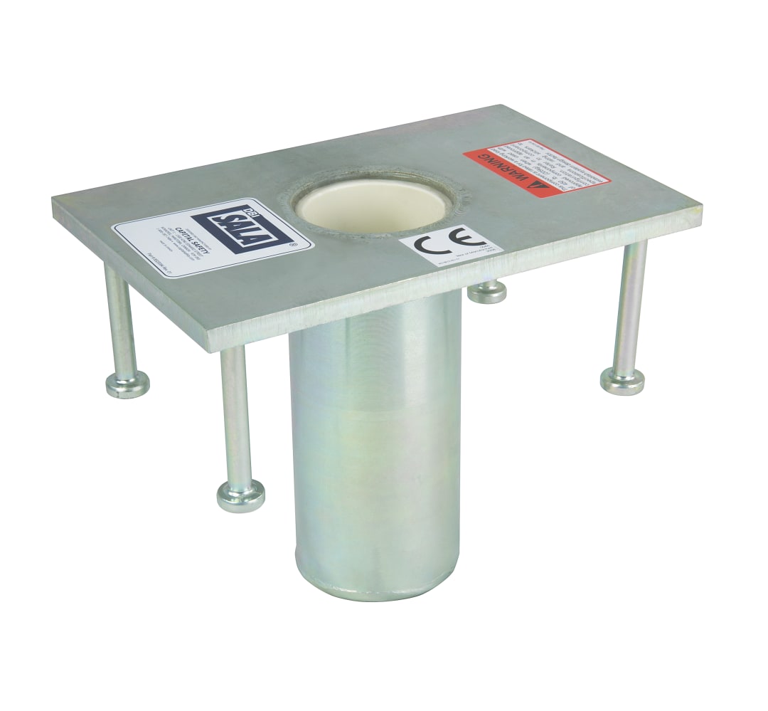 3M™ DBI-SALA® Confined Space Permanent Flush Floor Mount Sleeve Davit Mast Base, Stainless Steel, 8512828