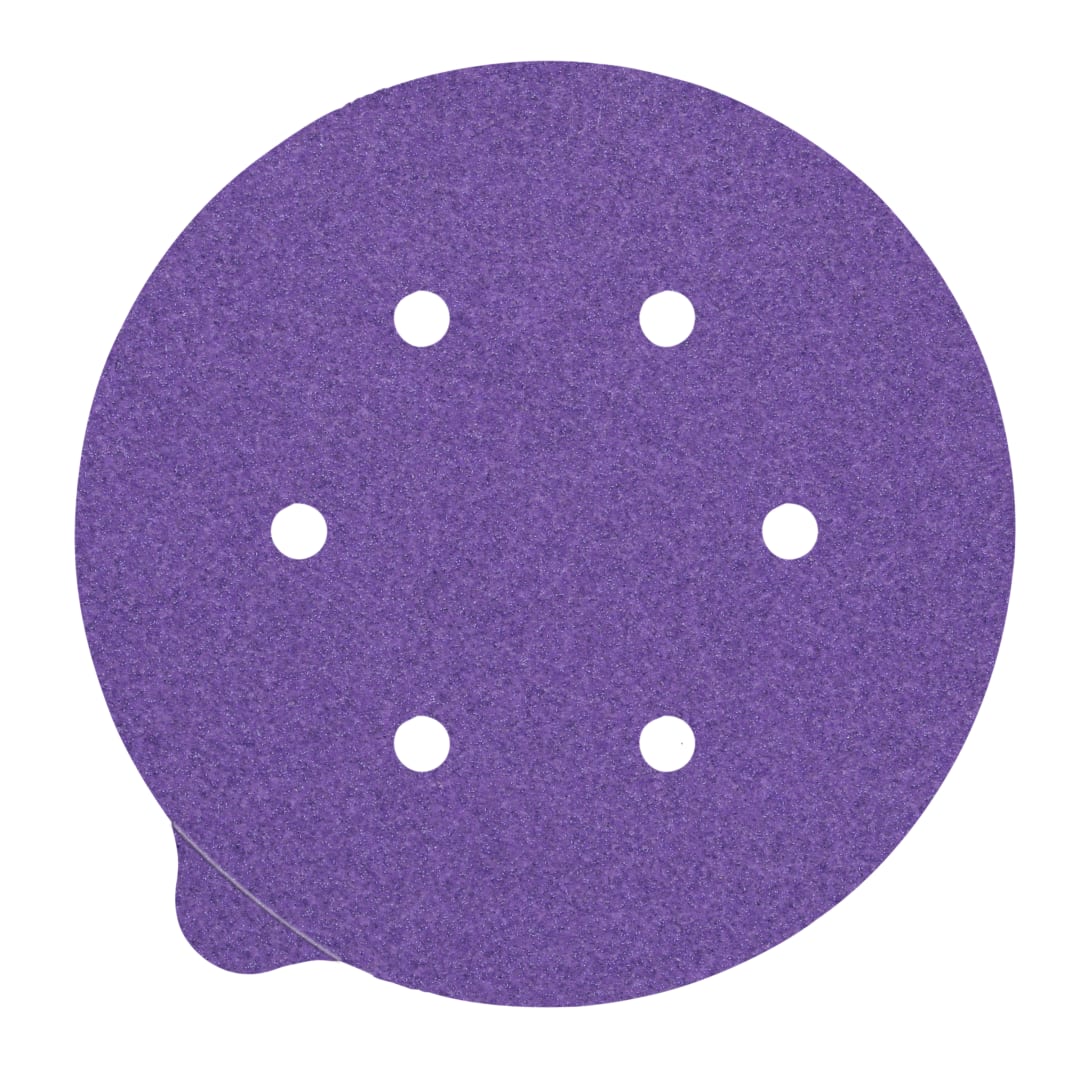 3M™ Cubitron™ II Stikit™ Paper Disc 732U, 120+ C-weight, 152 mm x NH, D/F 6HL, Linered w/Tab, Die 600HZ, 50/Carton, 250 ea/Case
