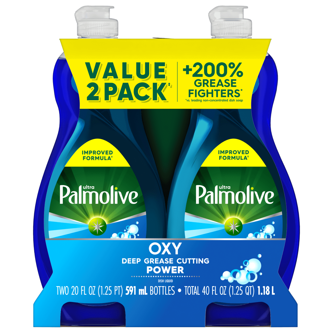 Palmolive Ultra Oxy Liquid Dish Soap, Power Degreaser, 20 fl oz Bottle (2 Pack)