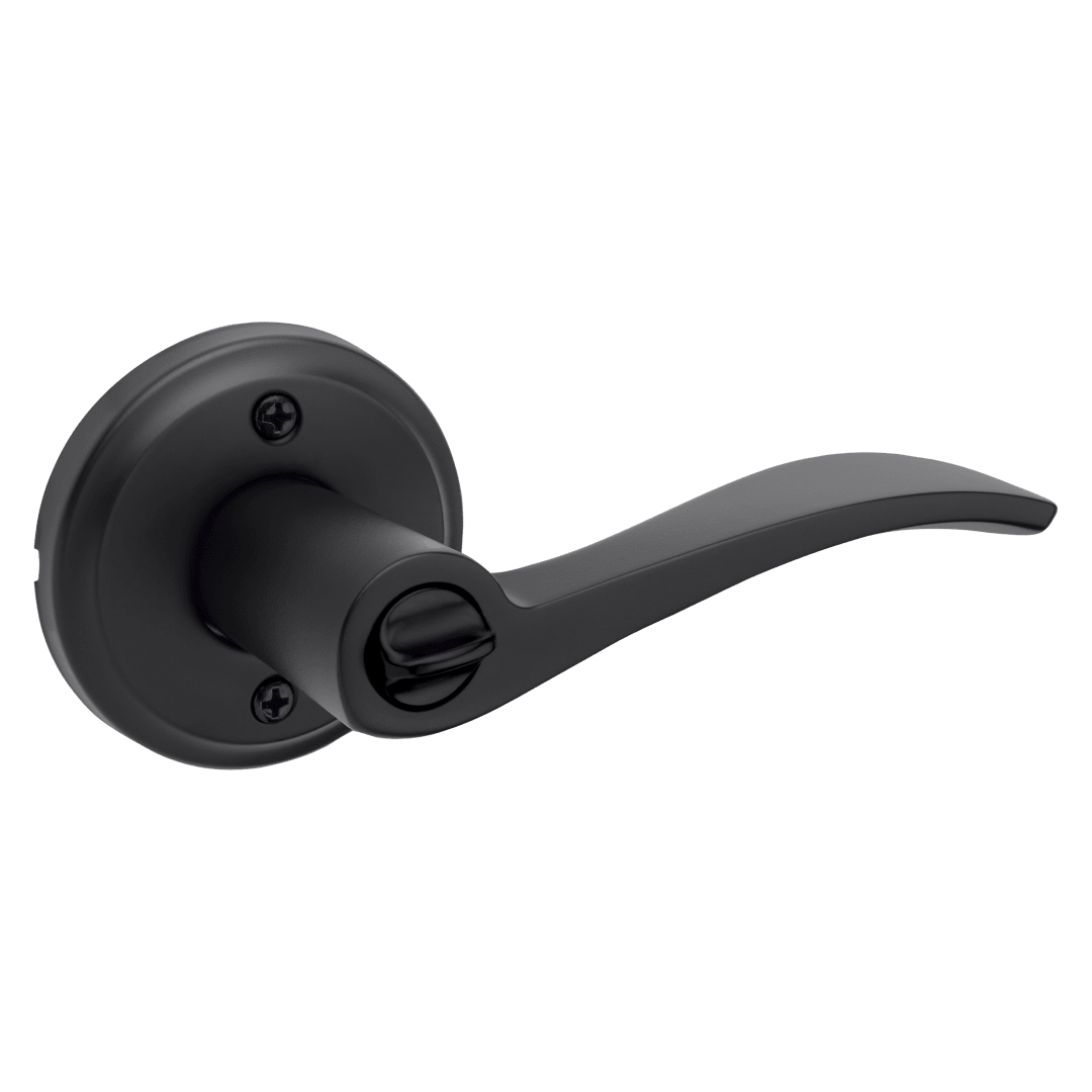 Sedona Keyed Entry Lever featuring SmartKey Security™ in Matte Black