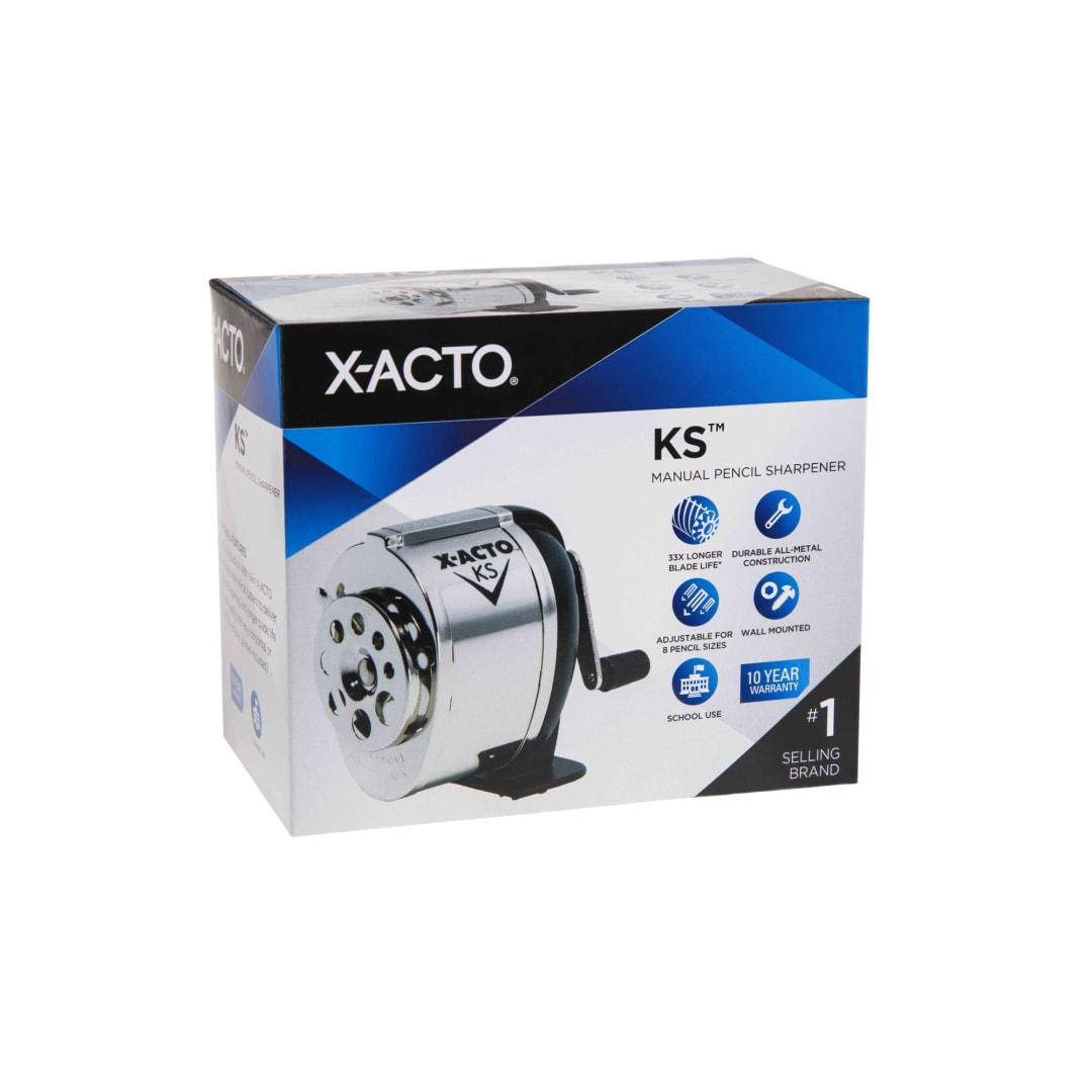 X-ACTO® KS Manual Pencil Sharpener, Wall Mountable Pencil Sharpener